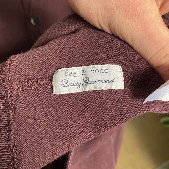 Rag & Bone | Standard Issue Maroon Long Sleeve - Picture 7 of 9
